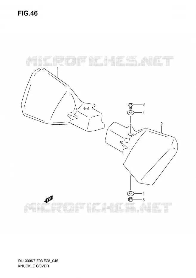KNUCKLE COVERS Suzuki MOTO 1000 V-STROM 2010  DL1000L0(E3/E28)