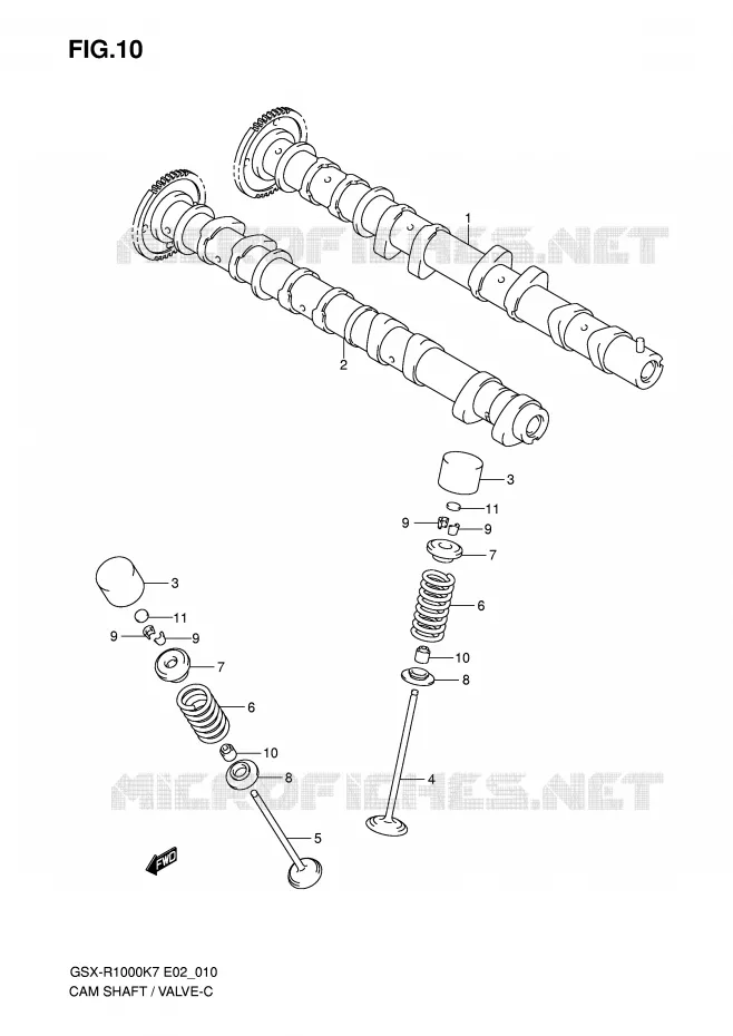 NOKKENAS - VALVES Suzuki MOTO 1000 GSX-R 2008  GSX-R1000U2K8(E2)