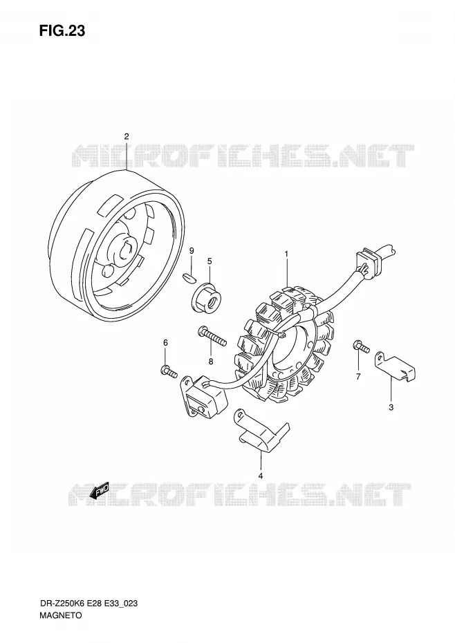 ONTSTEKING Suzuki MOTO 250 DR-Z 2007  DR-Z250K7(E28/E33)