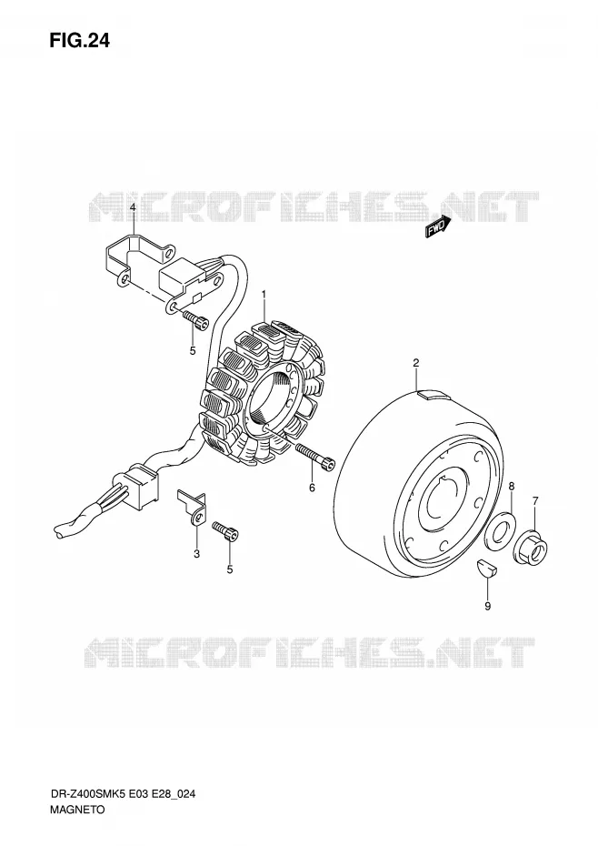 ONTSTEKING Suzuki MOTO 400 DR-Z 2008  DR-Z400SMK8(E3/E28)