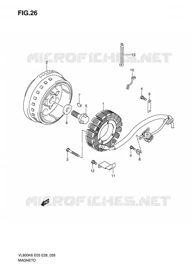 ONTSTEKING Suzuki MOTO 800 VOLUSIA 2006  VL800CK6(E3/E28)