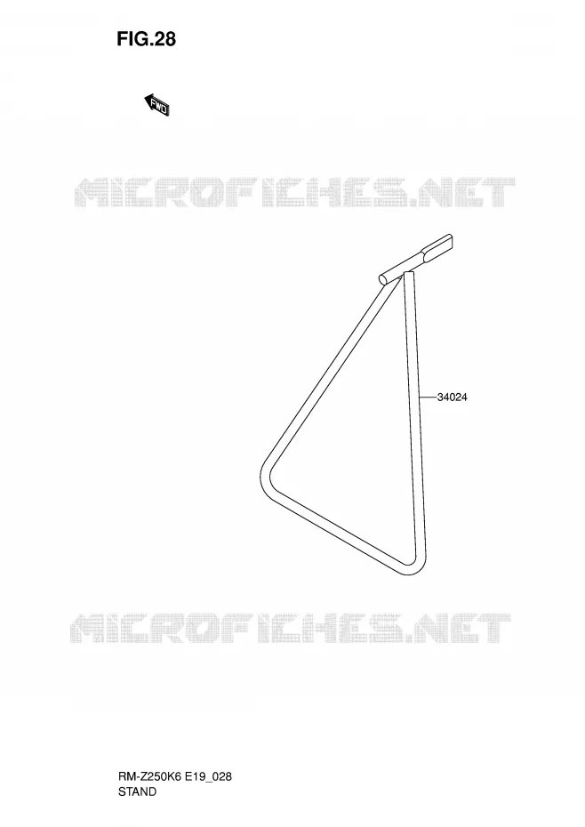 STAND Suzuki MOTO 250 RM-Z 2006  RM-Z250K6(E19)
