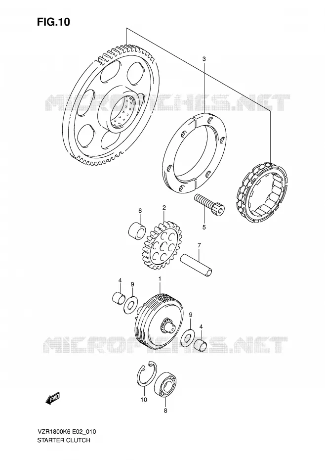 STARTMOTOR CLUTCH Suzuki MOTO 1800 INTRUDER 2009  VZR1800U2K9(E2)