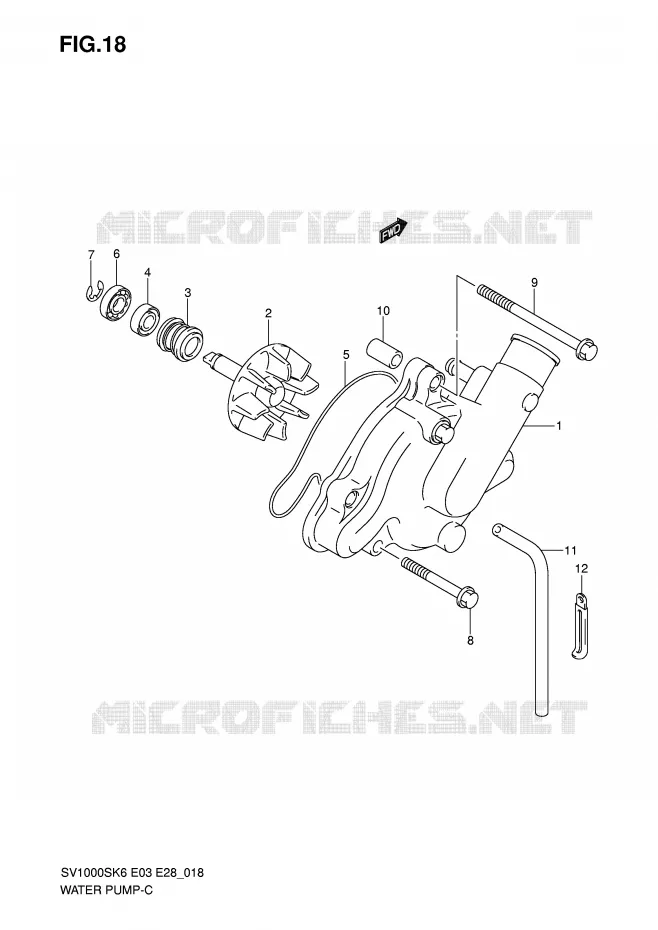 WATERPOMP Suzuki MOTO 1000 SV 2006  SV1000SK6(E3/E28)