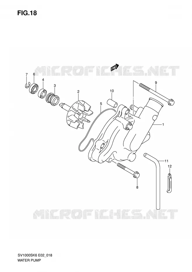 WATERPOMP Suzuki MOTO 1000 SV 2007  SV1000U2K7(E2)