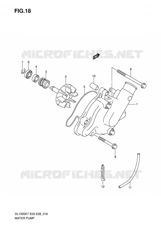 WATERPOMP Suzuki MOTO 1000 V-STROM 2009  DL1000K9(E3/E28)