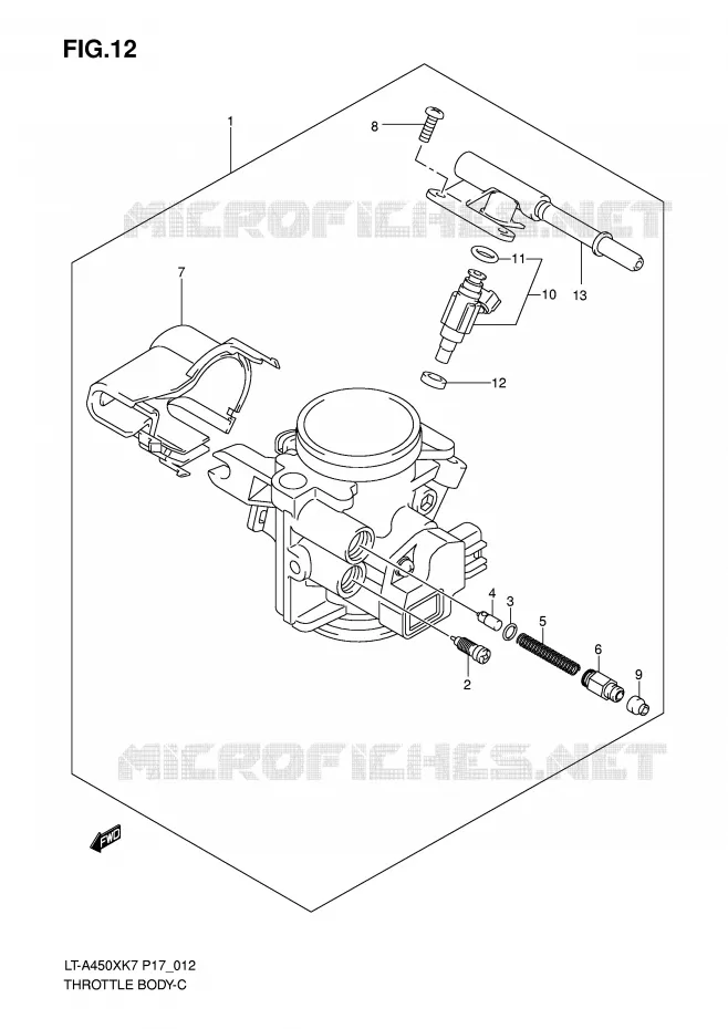 BRANDSTOFINJECTIE ASSY Suzuki QUAD 450 KINGQUAD 2008  LT-A450XZK8(P17)