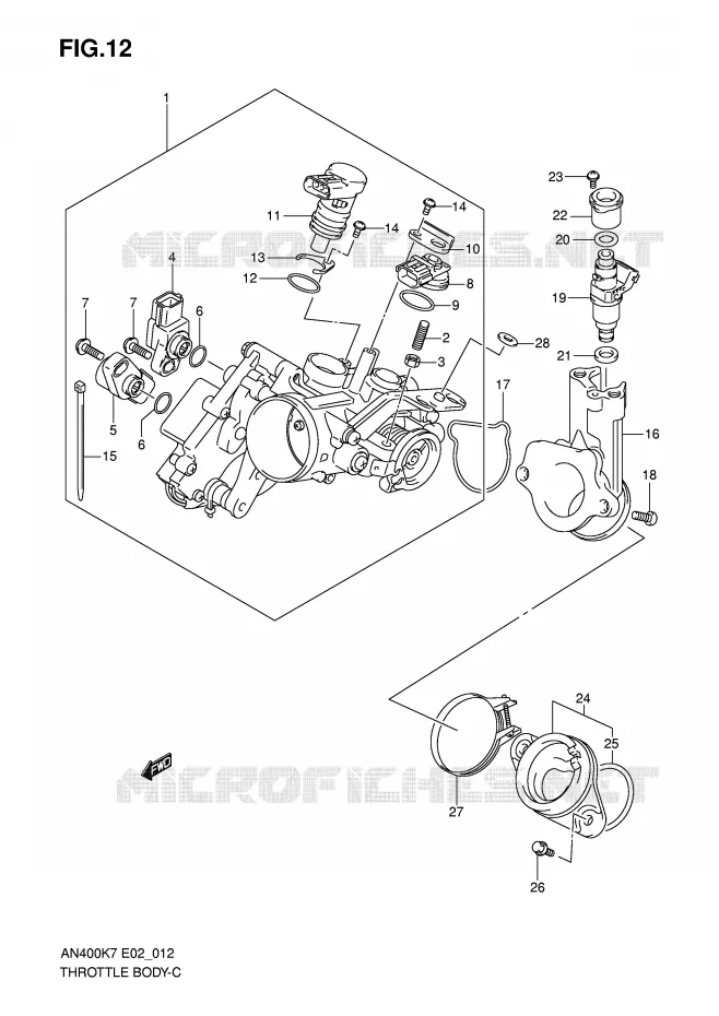 BRANDSTOFINJECTIE ASSY Suzuki SCOOTER 400 BURGMAN 2010  AN400ZAL0(E2)