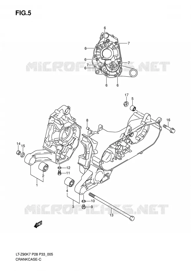 CASING Suzuki QUAD 90 QUADSPORT 2009  LT-Z90ZK9(P28/P33)