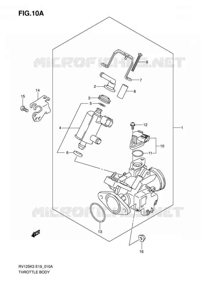 GASKLEPHUIS (MODEL K7) Suzuki MOTO 125 VAN-VAN 2004  RV125K4(E19)