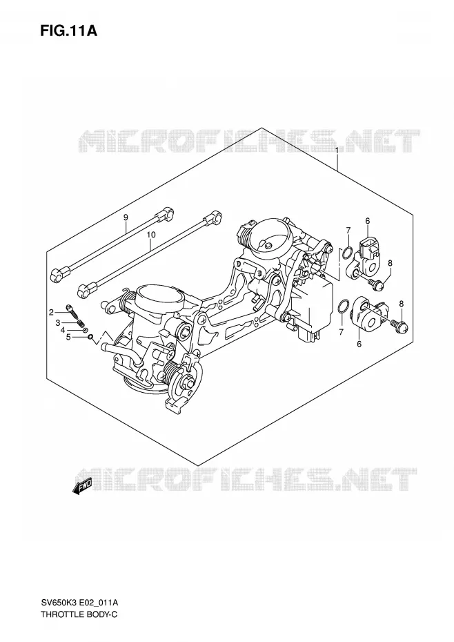 GASKLEPHUIS (MODEL K7) Suzuki MOTO 650 SV-S 2003  SV650SK3(E2)