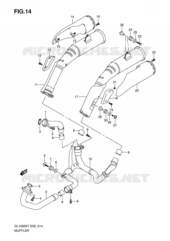 GELUIDDEMPER Suzuki MOTO 1000 V-STROM 2010  DL1000L0(P37)