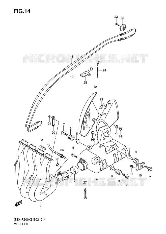 GELUIDDEMPER Suzuki MOTO 600 GSX-R 2007  GSX-R600U2K7(E2)