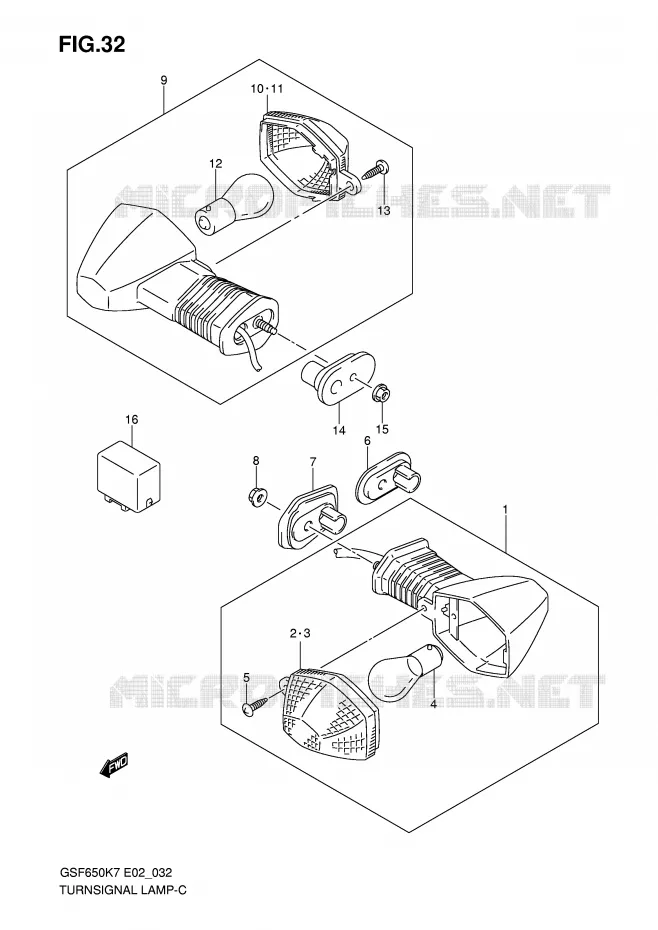 INDICATOREN Suzuki MOTO 650 BANDIT 2008  GSF650AK8(E2)