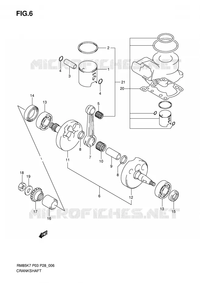 KRUKAS Suzuki MOTO 85 RM 2010  RM85L0(P3/P28)