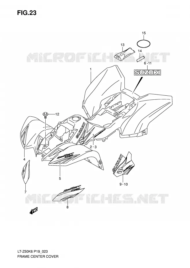 KUIP (MODEL K6/K7) Suzuki QUAD 50 QUADSPORT 2015  LT-Z50L0(P19)