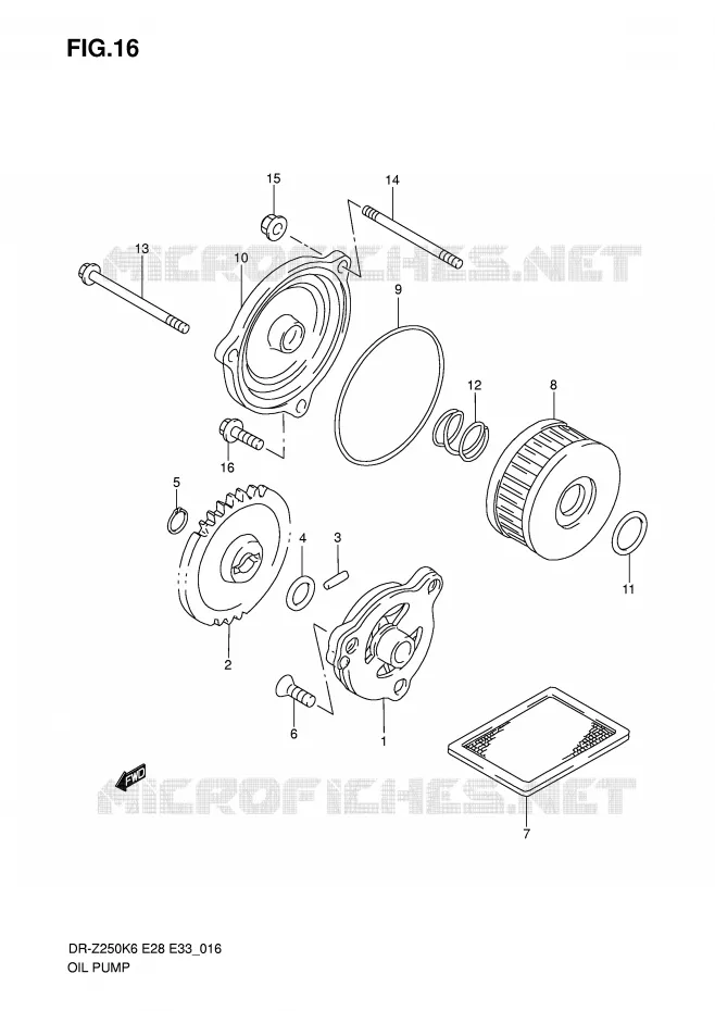 OLIEPOMP Suzuki MOTO 250 DR-Z 2007  DR-Z250K7(E28/E33)