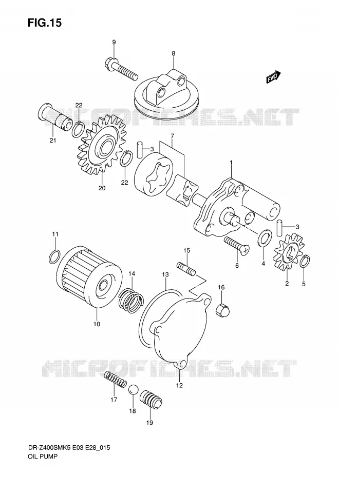 OLIEPOMP Suzuki MOTO 400 DR-Z 2009  DR-Z400SMK9(E3/E28)