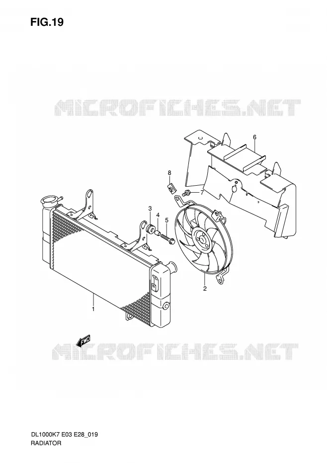 RADIATOR Suzuki MOTO 1000 V-STROM 2009  DL1000K9(E3/E28)