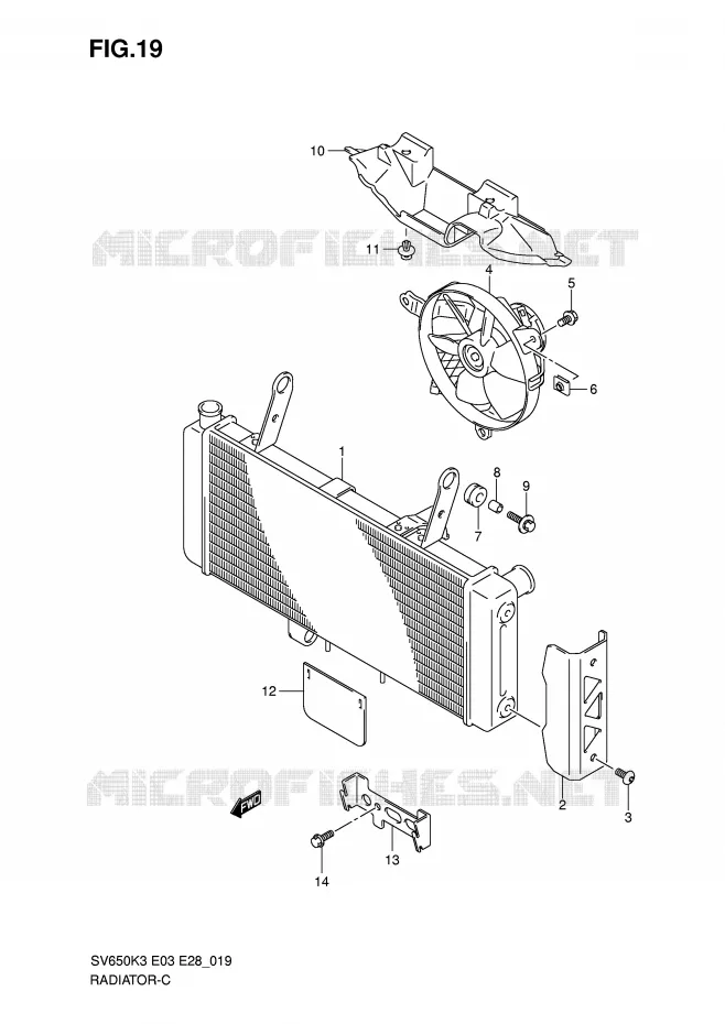 RADIATOR Suzuki MOTO 650 SV 2007  SV650K7/SK7(E3/E28)
