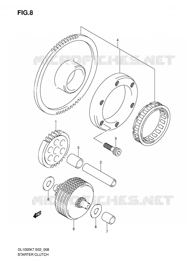 STARTMOTOR CLUTCH Suzuki MOTO 1000 V-STROM 2010  DL1000L0(P37)