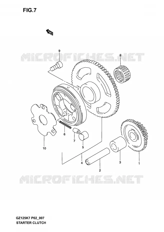 STARTMOTOR CLUTCH Suzuki MOTO 125 MARAUDER 2005  GZ125K5(P02)