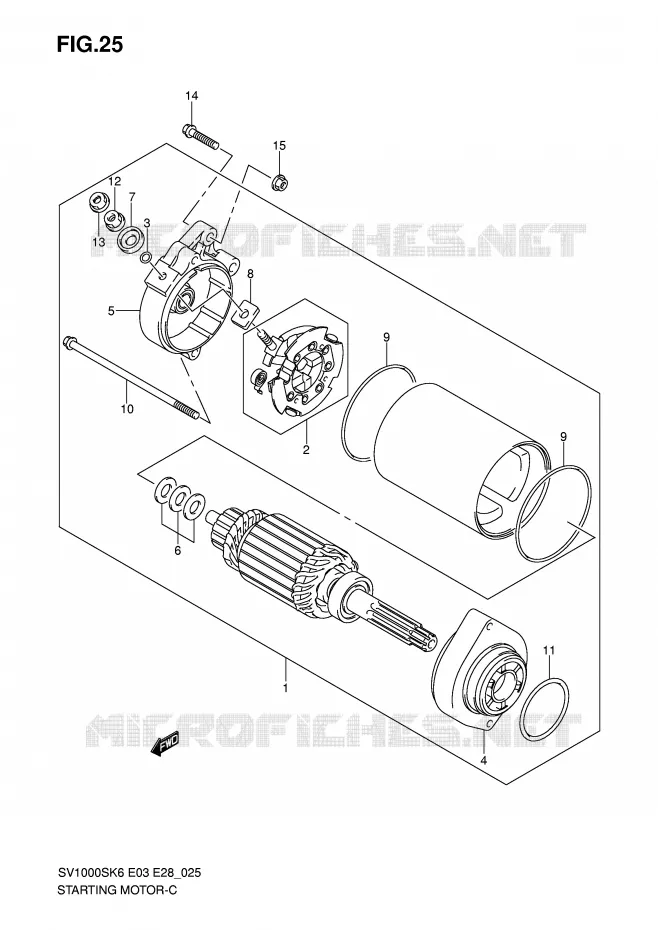STARTMOTOR Suzuki MOTO 1000 SV-S 2007  SV1000SK7(E3/E28)