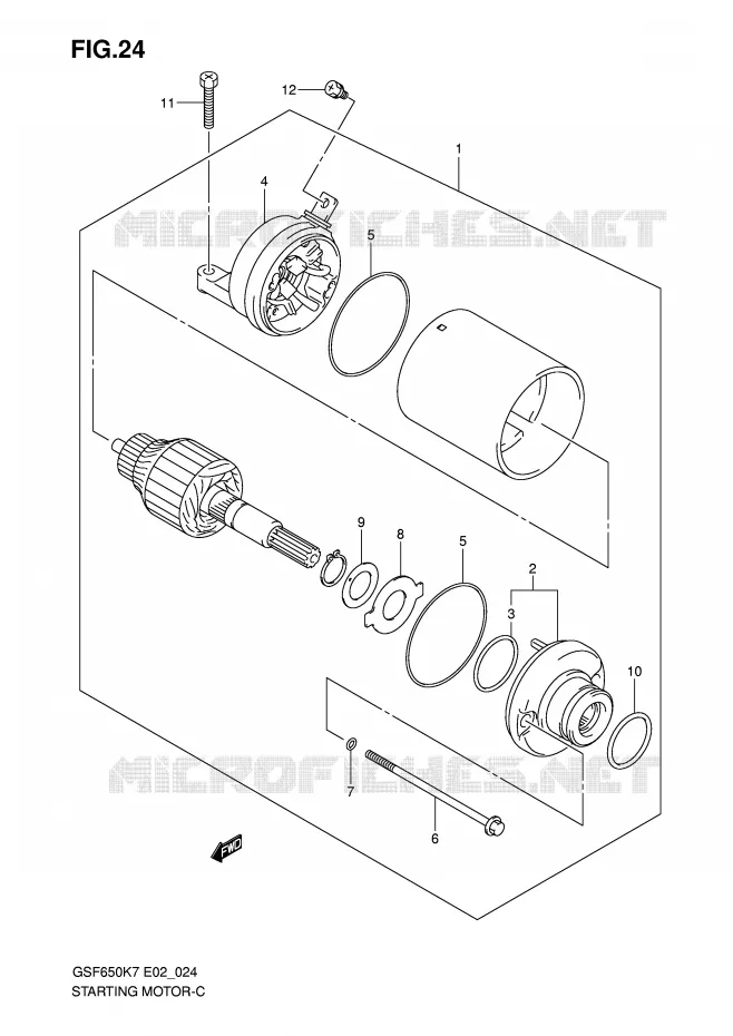 STARTMOTOR Suzuki MOTO 650 BANDIT 2007  GSF650SAK7(E19)