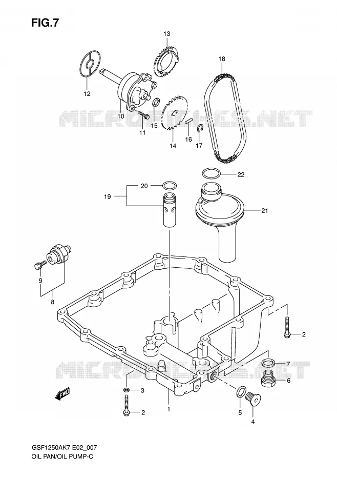 SUMP - OLIEPOMP  Suzuki MOTO 1250 BANDIT-S 2009  GSF1250SAZK9(E2)