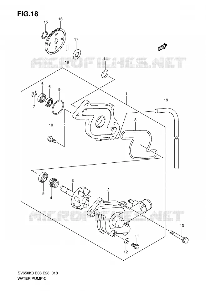 WATERPOMP Suzuki MOTO 650 SV-S 2006  SV650K6/SK6(E3/E28)