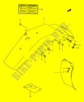 ACHTERSPATBORD   STICKERS (MODELE R) voor Suzuki DR 350 1994