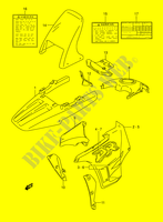 KUIP   ETIKETTEN (MODELE T) voor Suzuki DR 800 1992