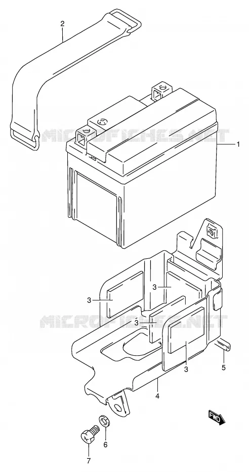 ACCU (MODELE M) Suzuki SCOOTER 80 FB 1989  FB80K(E1)