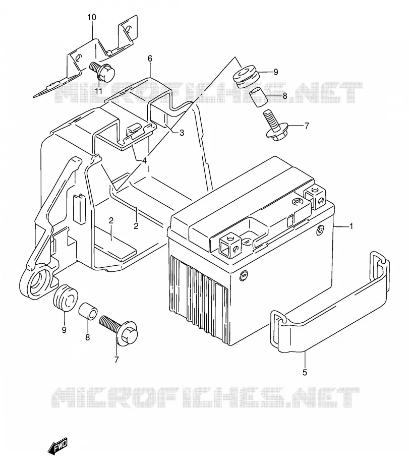 ACCU Suzuki MOTO 250 DR 1992  DR250SN(E24)