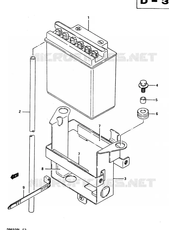 ACCU Suzuki MOTO 650 DR 1990  DR650RUL(L)