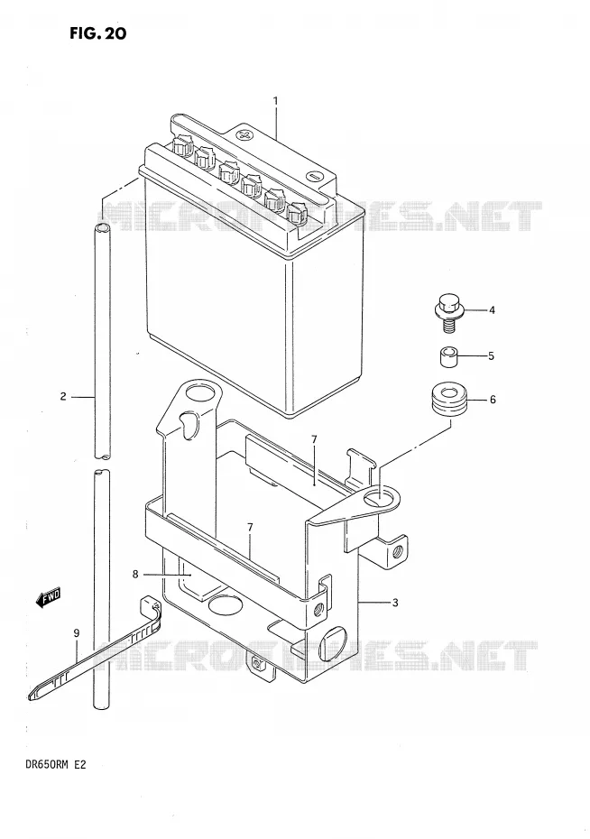 ACCU Suzuki MOTO 650 DR 1991  DR650RUM(E2)