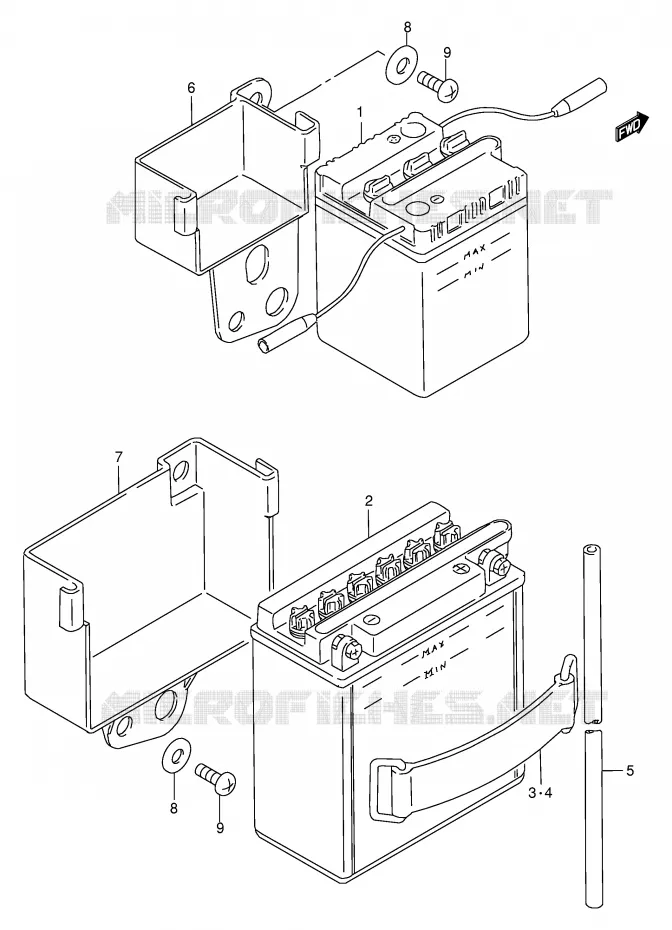ACCU Suzuki SCOOTER 100 FB 1997  FB100DV(E71)