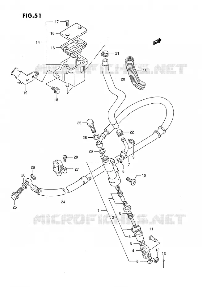 ACHTER HOOFDREMCILINDER Suzuki MOTO 650 DR 1993  DR650RUP(E4)