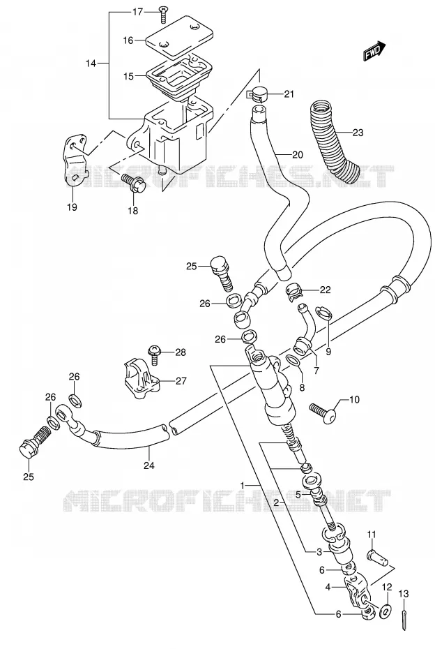 ACHTER HOOFDREMCILINDER Suzuki MOTO 650 DR 1994  DR650RSER(E4)