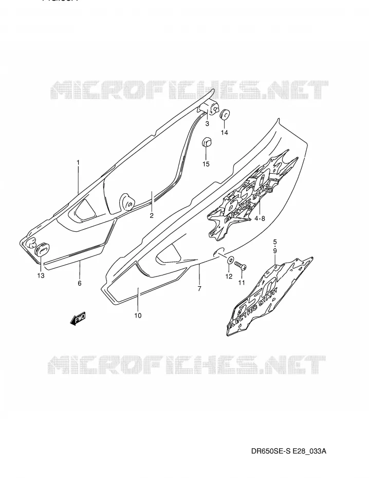 ACHTER KUIP  (MODELE R/S) Suzuki MOTO 650 DR 1994  DR650SER(E28)