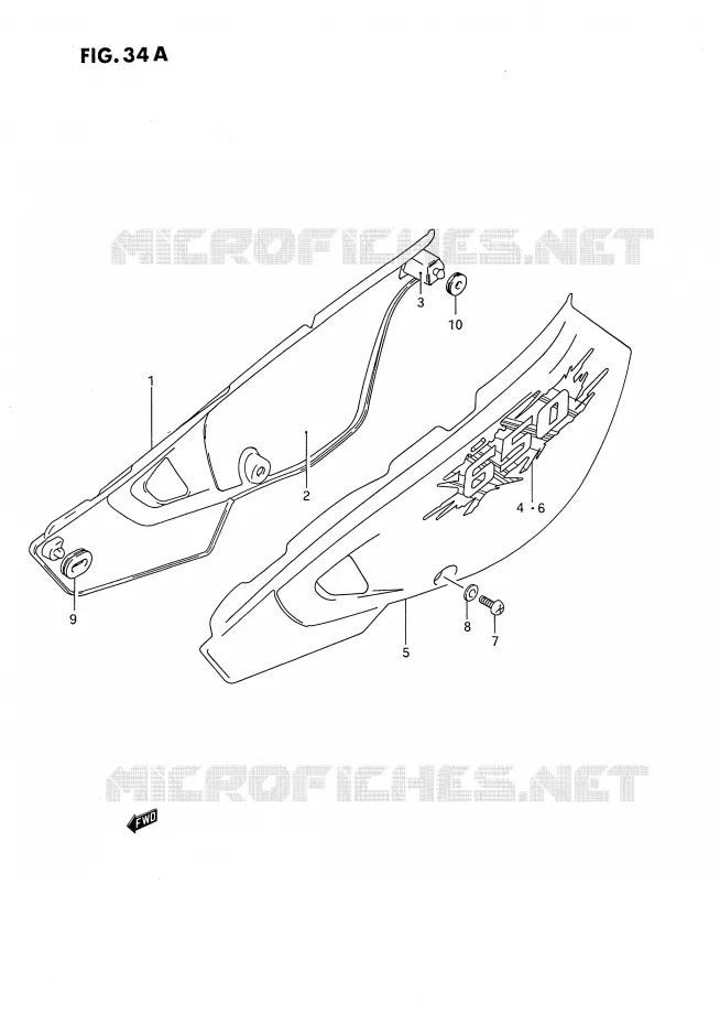 ACHTER KUIP  (MODELE R) Suzuki MOTO 650 DR 1994  DR650RR(E4)