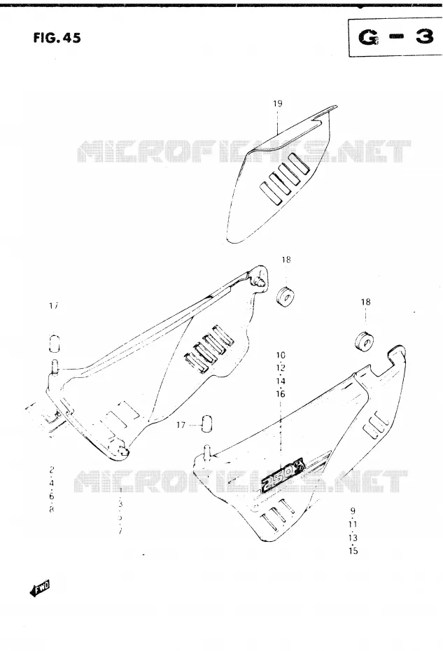 ACHTER KUIP Suzuki MOTO 250 DR 1982  DR250SZ/D(E1)