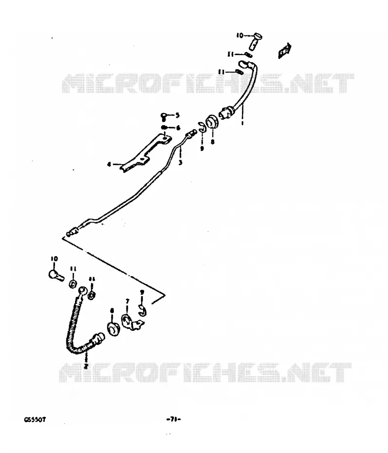 ACHTER REMSLANG Suzuki MOTO 550 GS 1980  GS550T(T)