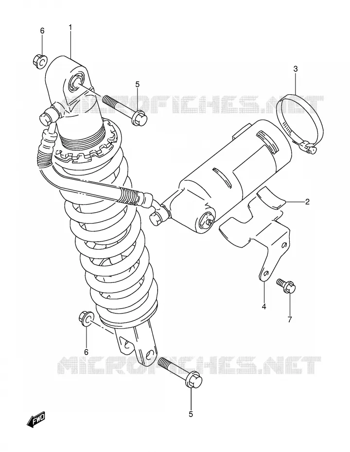 ACHTER SCHOKDEMPER Suzuki MOTO 250 DR 1992  DR250SN(E24)