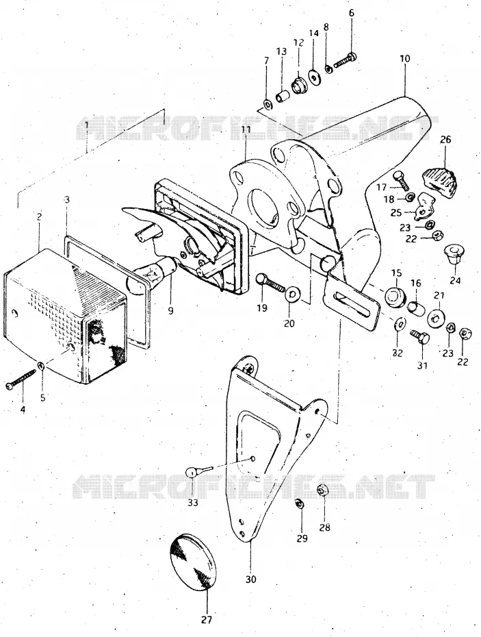 ACHTERLICHT (E1,E4,E6,E21,E24,E25,E34) Suzuki MOTO 500 DR 1983  DR500SD(E1)