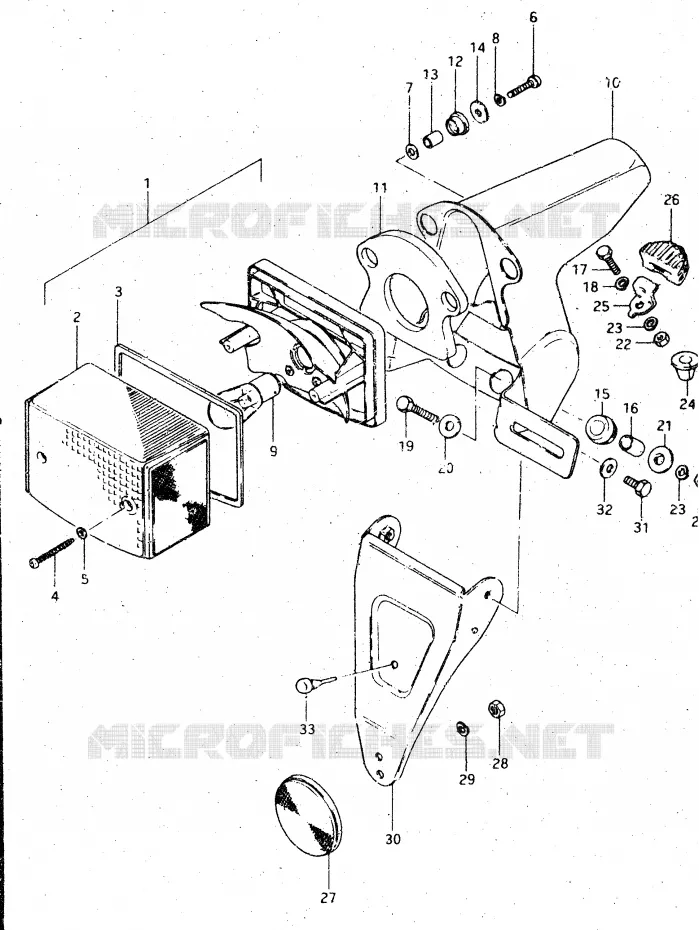 ACHTERLICHT (E2) Suzuki MOTO 500 DR 1983  DR500SD(E1)