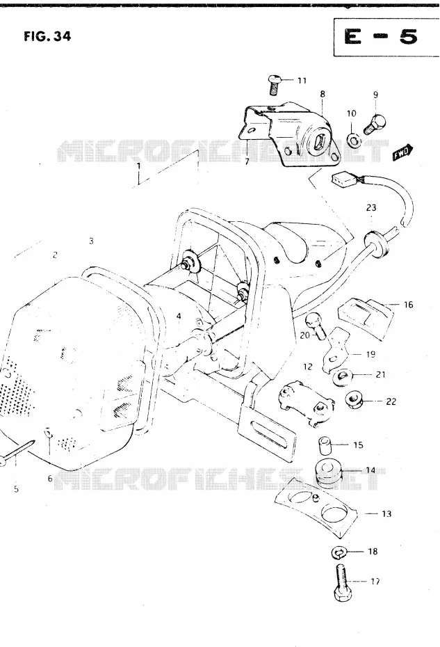 ACHTERLICHT (E22) Suzuki MOTO 250 DR 1982  DR250SZ/D(E1)