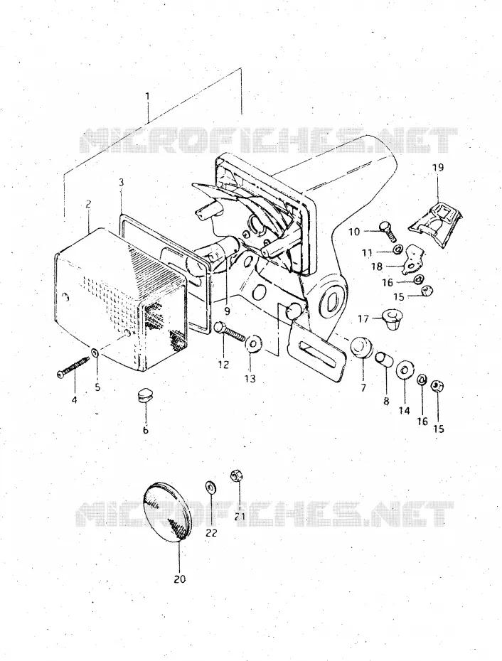 ACHTERLICHT (E22) Suzuki MOTO 500 DR 1983  DR500SD(E1)