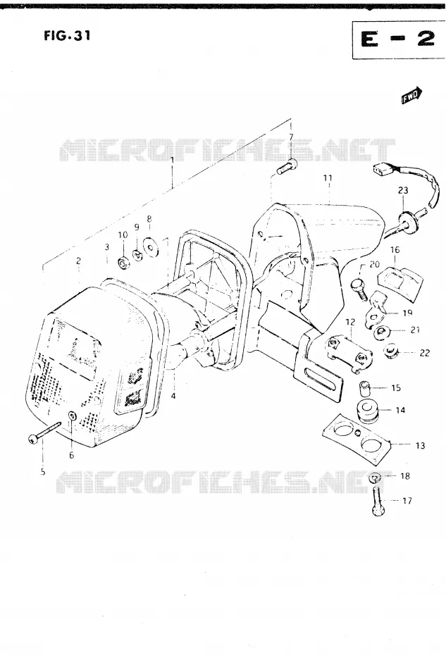 ACHTERLICHT Suzuki MOTO 250 DR 1982  DR250SZ/D(E1)