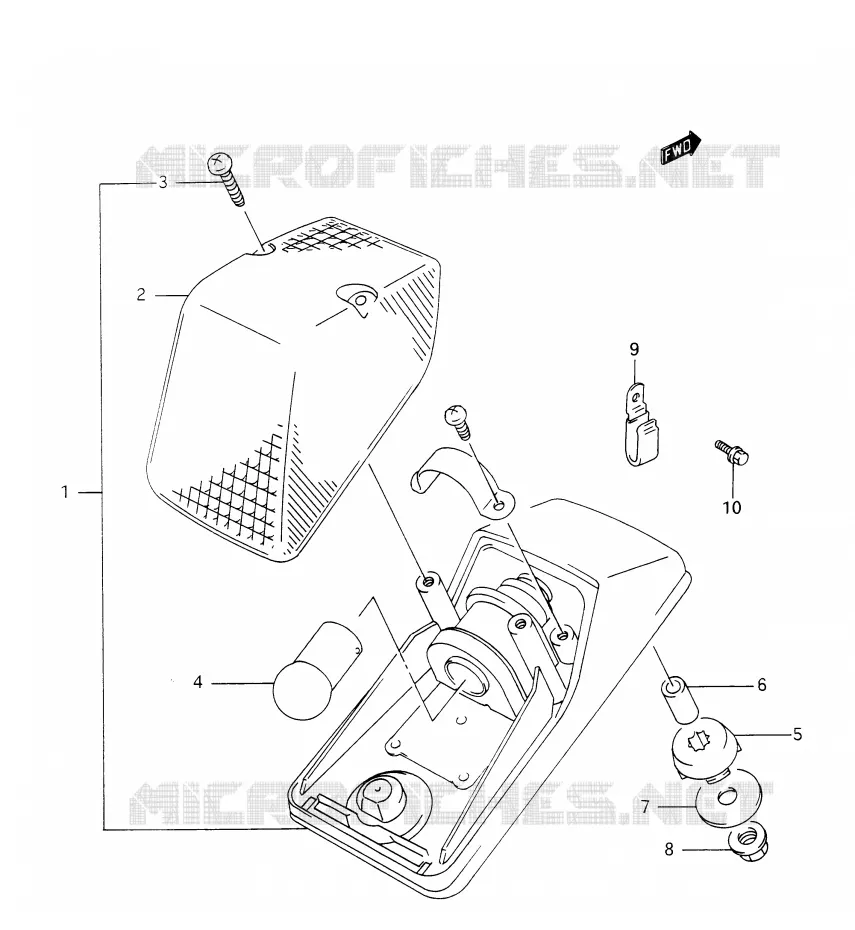 ACHTERLICHT Suzuki MOTO 350 DR 1991  DR350M(E28)
